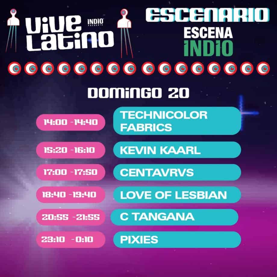 vld2 Horarios para el Vive Latino 2022