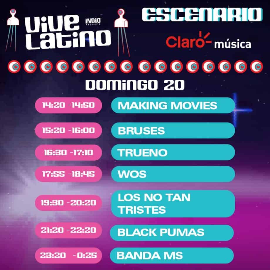 vld3 Horarios para el Vive Latino 2022
