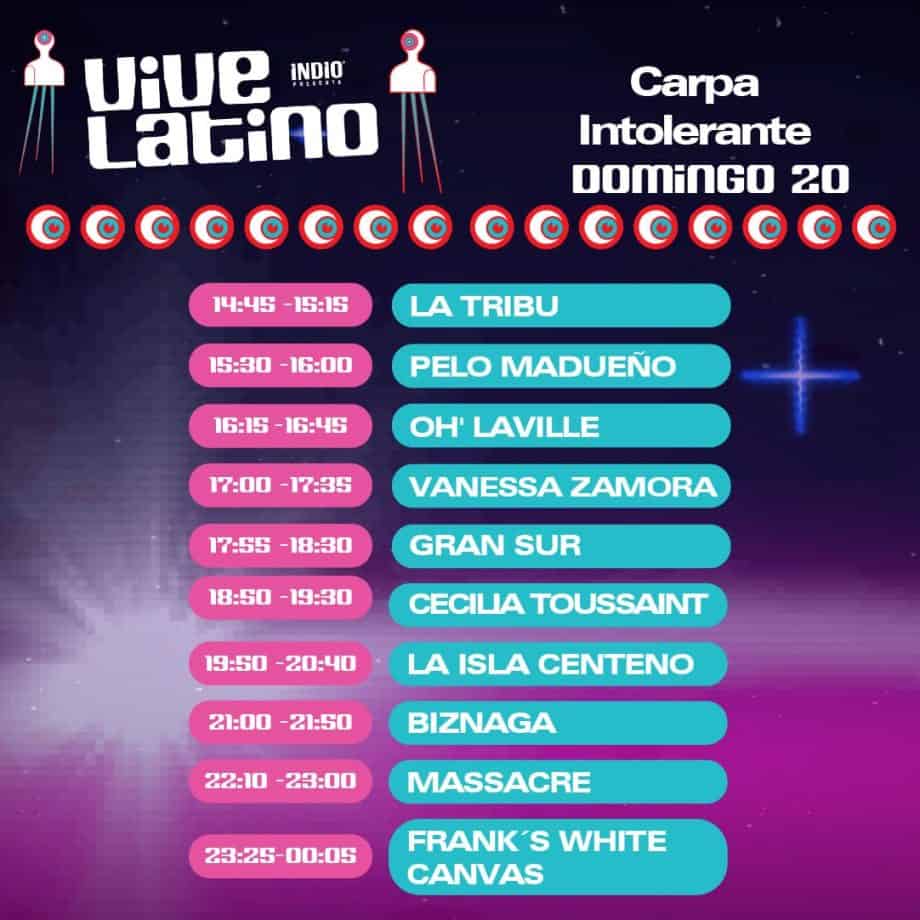 vld4 Horarios para el Vive Latino 2022